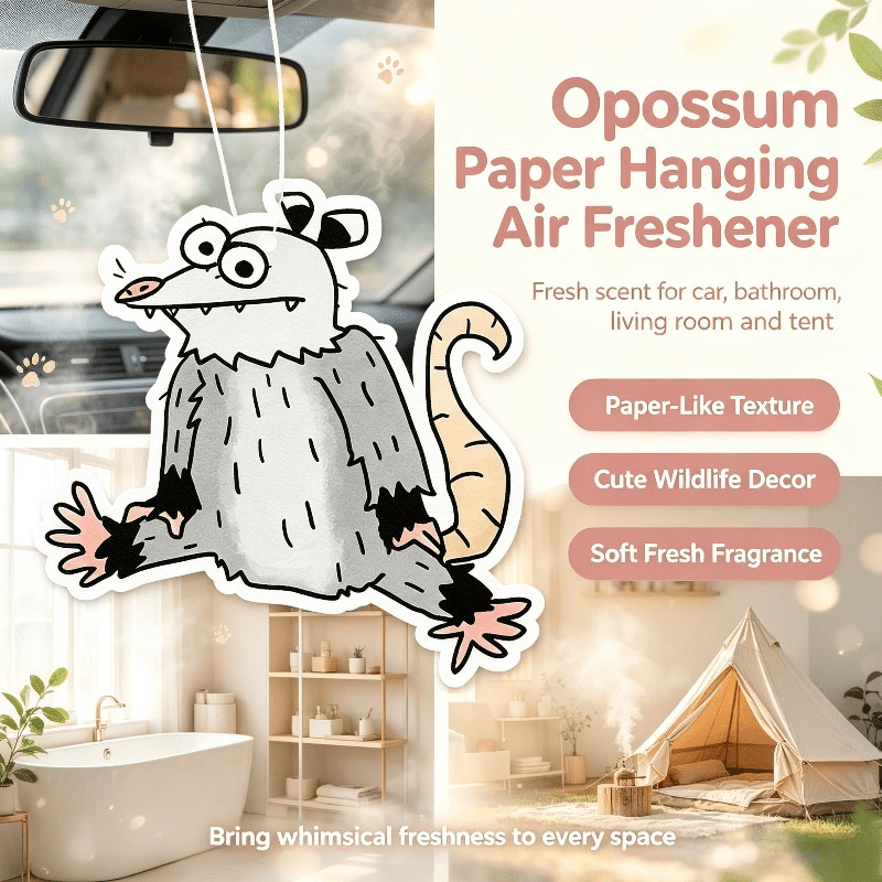 Car Air Freshener - Car Air Freshener Funny Opossum Cartoon