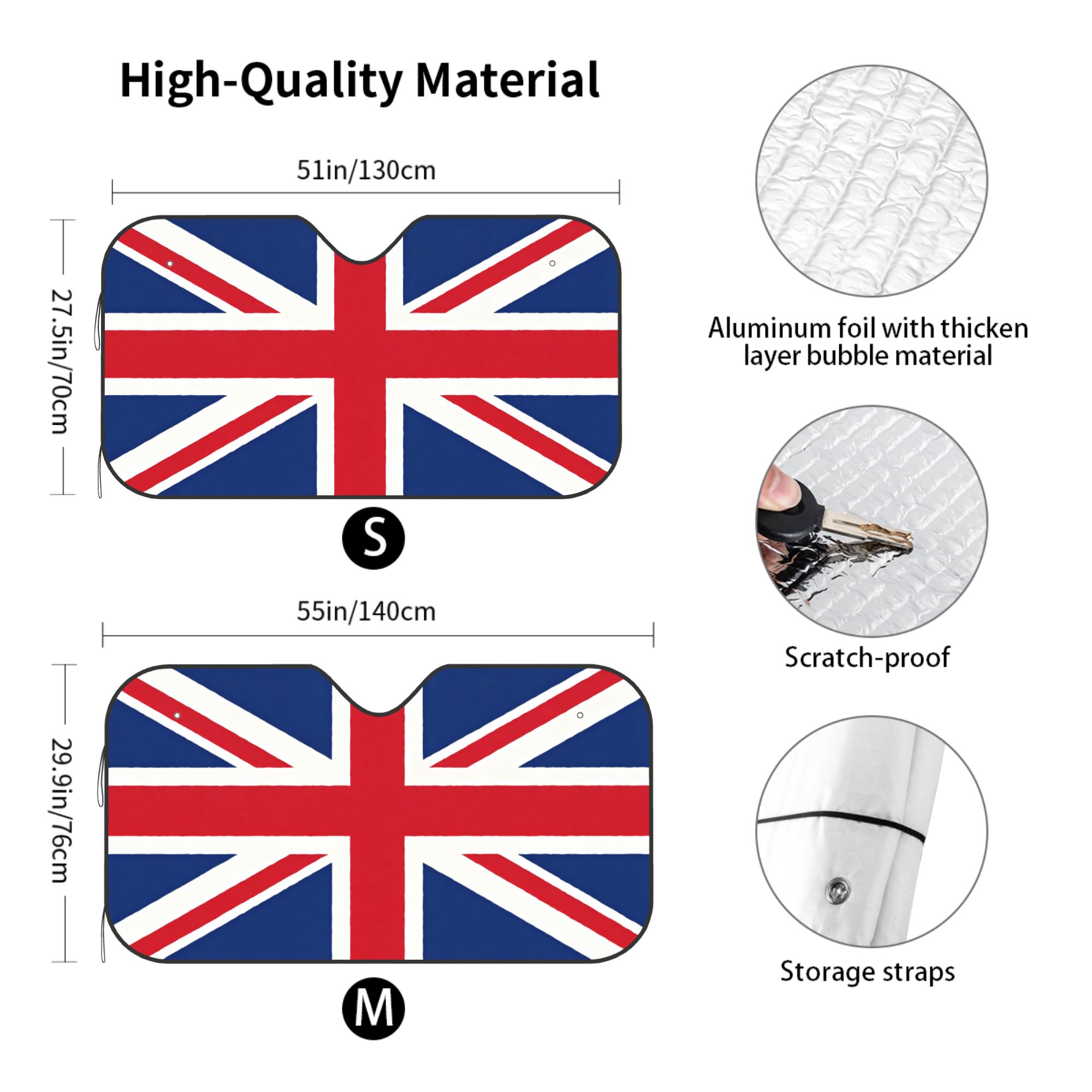 UK Flag Car Windshield Sun Sha - Windshield Sun Shade recension och pris