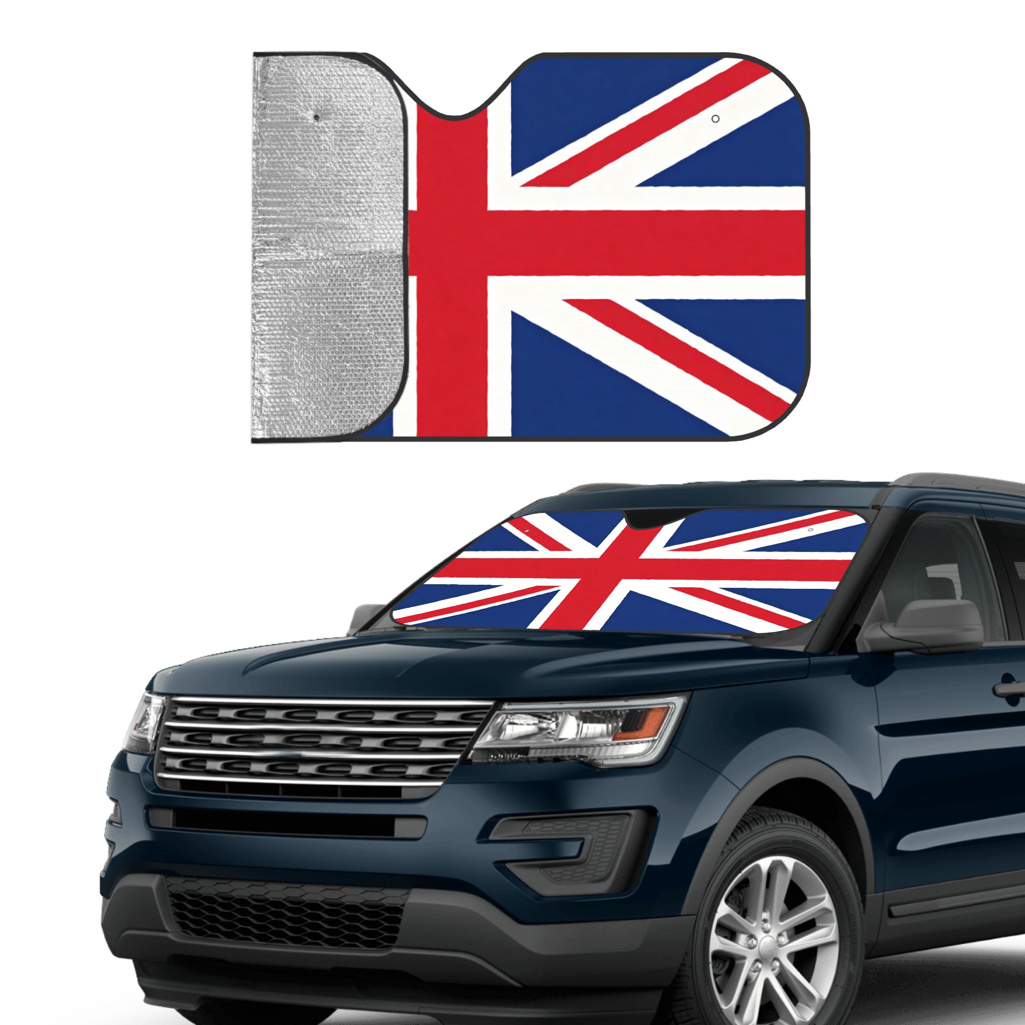 UK Flag Car Windshield Sun Sha - Windshield Sun Shade recension och pris