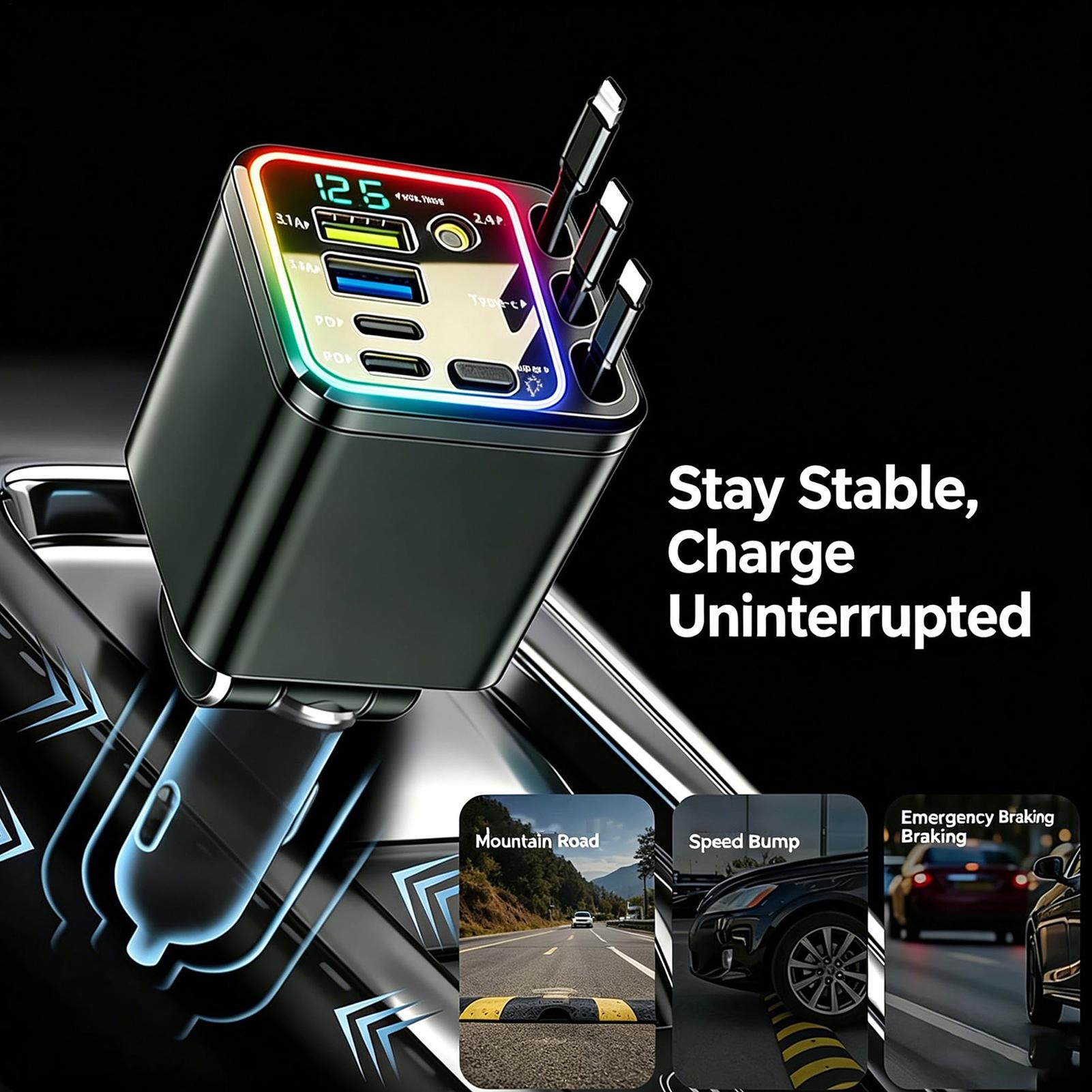 Retractable Charger For Car 10 - Car Charger recension och pris